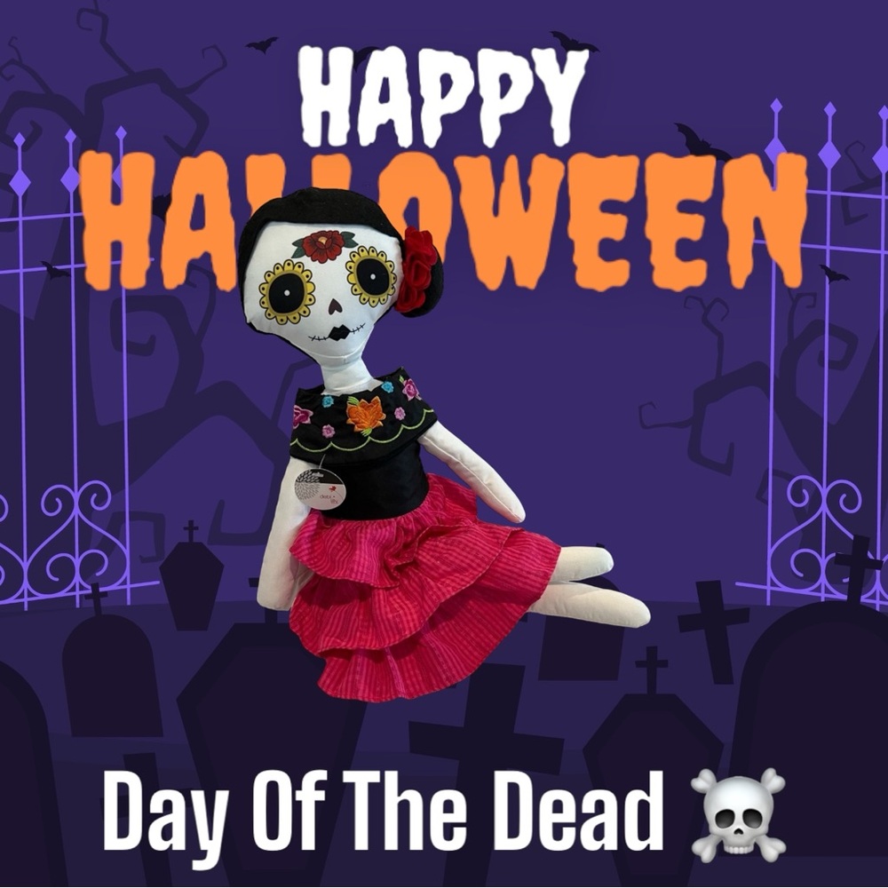 Debi Lilly Day Of The Dead 💀 Halloween Decoration Doll NWT